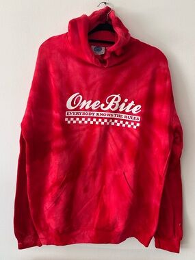 Barstool Sports Dave Portnoy One Bite Pizza Reviews Red Hoodie Sweatshirt large